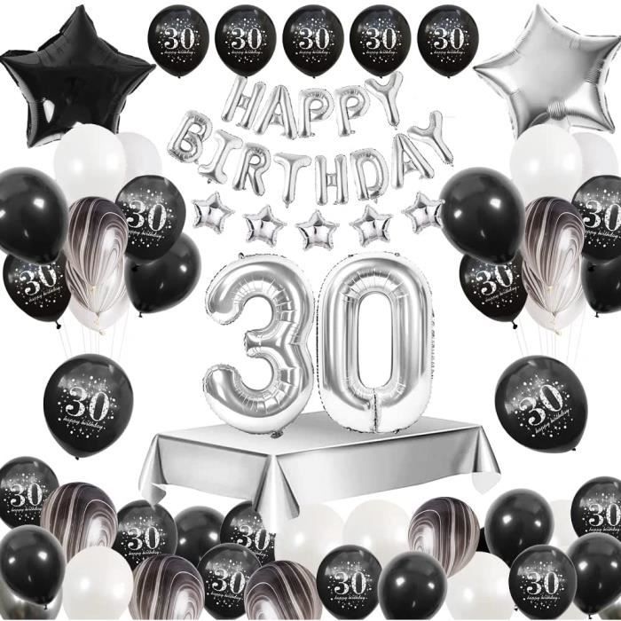 30 Ans Decoration Anniversaire Fete En Noir Blanc30 Ballon Anniversaire Homme Et Femme Anniversaire Joyeux Du 30 Ans Annivers 12 Cdiscount Maison