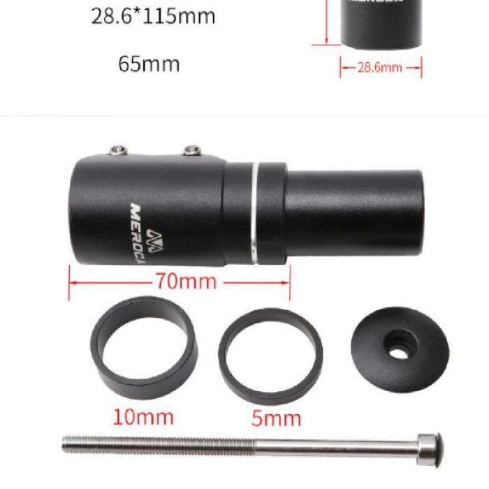 Rallonge De Potence Vélo En Aluminium 185 Mm - Pour VTT Et Vélo De Route