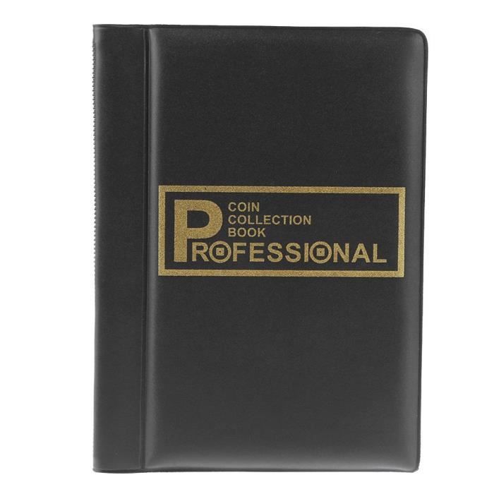 Album De Collection 120 Pochettes – PVC, Noir, Pour Pièces De Monnaie, Jetons, Badges, 15 X 11 Cm