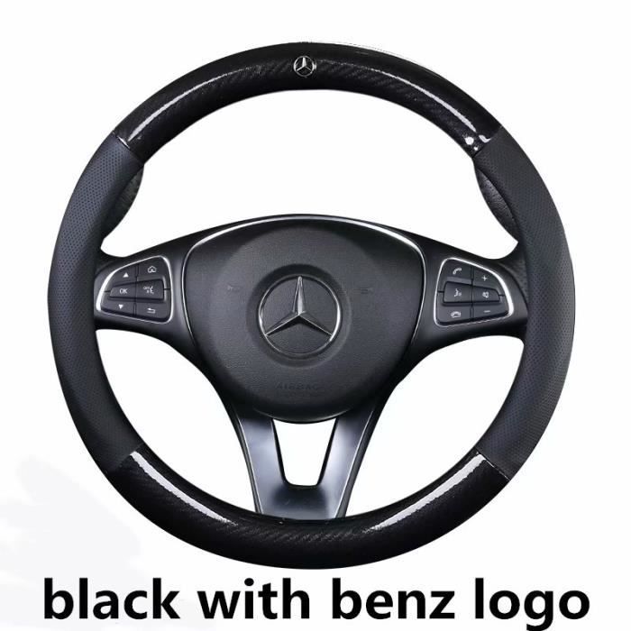  Couvre Volant Voiture pour Benz GLC 200 260 300 200d 220d 300d,  Accessoires Auto Decoration Interieur Couvre Volant Voiture Segmentée,B-Red