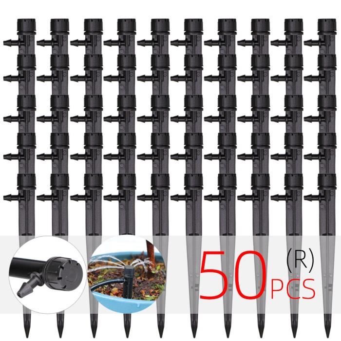 Haofy Tubo Irrigazione Goccia A Goccia - Linea Nero 3/5mm 20m Per Giardino Idroponico