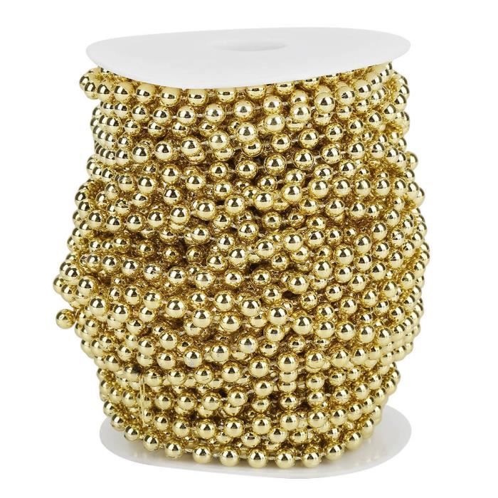 Atyhao chaîne de guirlande de perles 25 m / rouleau galvanoplastie perles de fil de perles guirlande chaîne bricolage décoration