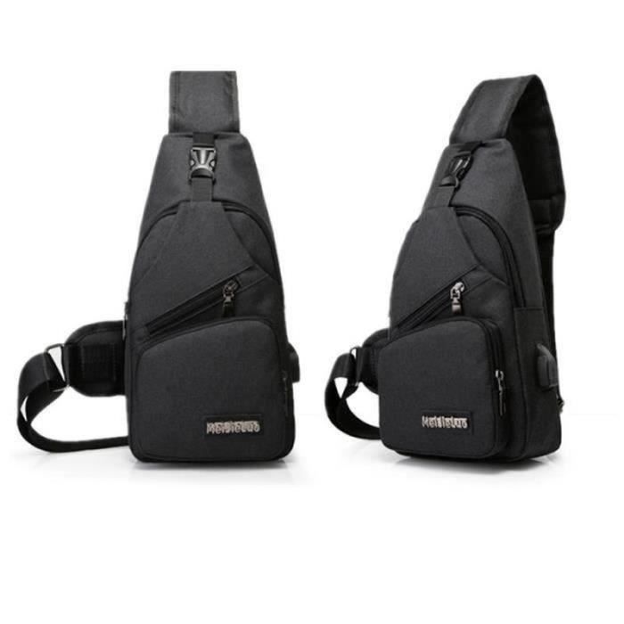 Sac Poitrine FANDARE Bandoulière Nylon - Sac à Dos Compact Imperméable Pour Hommes, Randonnée Et Sport