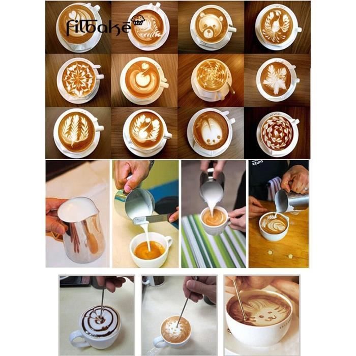 Pochoirs à Café En Acier Inoxydable, Spatule à Mou... - Grandado