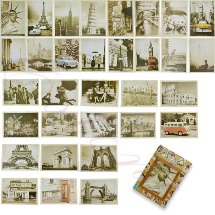Correspondance Lot De 32 Voyage Carte Postale Retro Vintage Paysage Photo Photo Affiche Carte Postale H4gd Cdiscount Beaux Arts Et Loisirs Creatifs