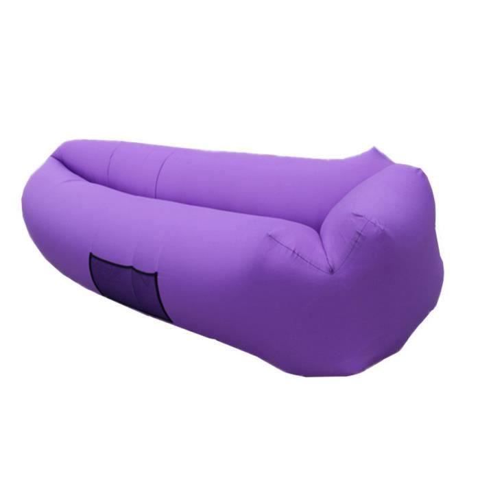 Canapé Gonflable Chaise Longue 200x70 Cm - Imperméable, Portable, Pour Plage, Piscine, Camping, Voyage - 6