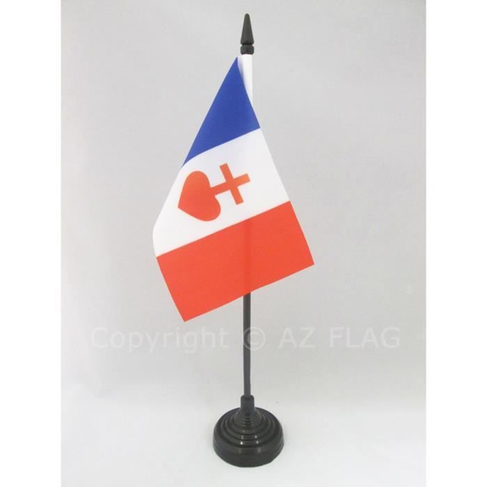 Drapeau France Sacré Cœur De Jésus 150x90 Cm - Drapeau Français Catholique 100% Polyester Avec Fourreau