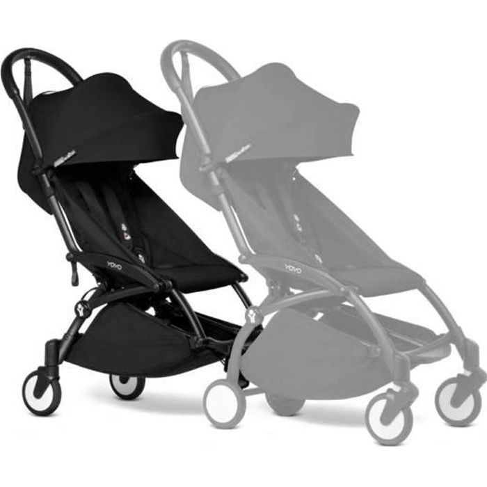 Poussette multiple Babyzen YOYO connect noir et 6+ noir 4 roues Compatible avion