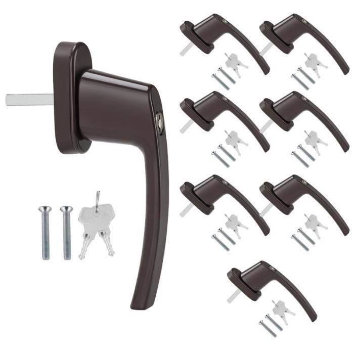 Poignee Fenetre Cle Ikodm 4X Poignée De Fenêtre Verrouillable - Poignée Avec Verrou Porte