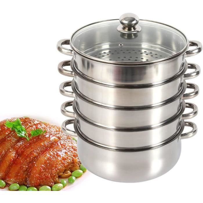 Kitchen Craft Clearview Cuiseur à Vapeur Multifonction Inox 7.5L - Marmite, Passoire Et Panier Vapeur Inclus