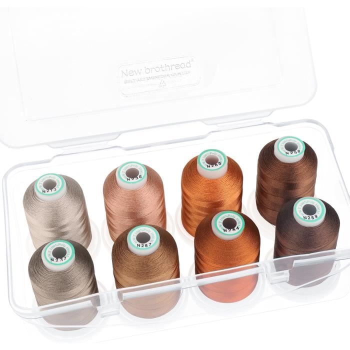 Simthread Bobine de fil à broder en polyester pour machine à broder à la maison ou commerciale 24C01 - 971,4 m - 24 couleurs assorties