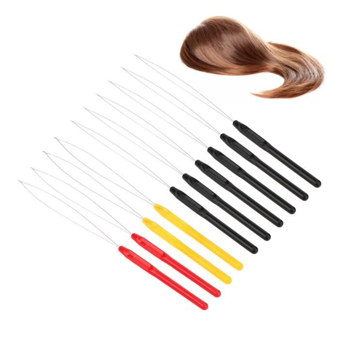 Aiguille De Boucle D'Extension De Cheveux 5 Pièces En Bois Extension De