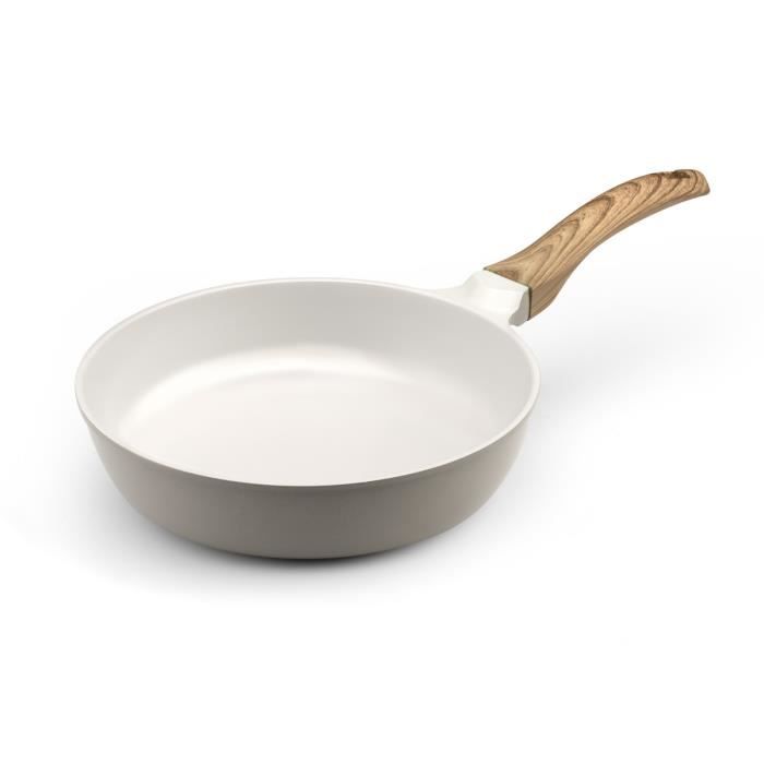 Mythic - Poêle 24 cm avec revêtement en céramique blanche