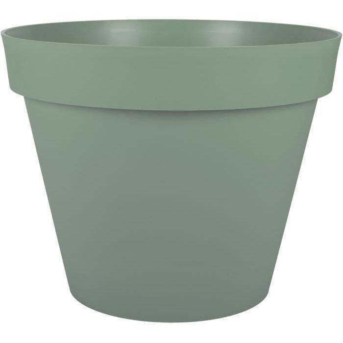 Pot de fleur Rond - Ø 60 cm - EDA - Toscane - 76 L - Intérieur/Extérieur - Ø 60 x H 47 cm - Vert laurier