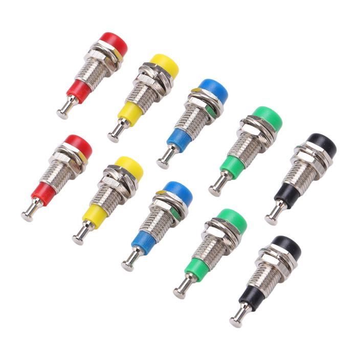 Lot De 2 Bornes De Test Type M5 – Prise Banane Jack Femelle, Pour Labo Et Tests