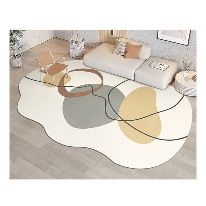 Tapis De Salon Carpetia Abstrait Gris Argenté - 160x230cm, Polypropylène, Facile Entretien