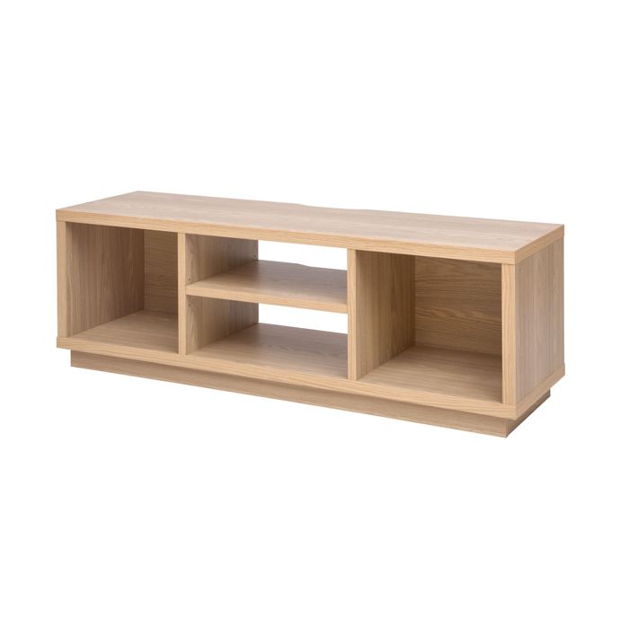 Iris Ohyama Meuble TV Meuble tele Banc TV Ecran jusquà 55 pouces OTS-125S Marron clair L36 x P126 x H41.5 cm