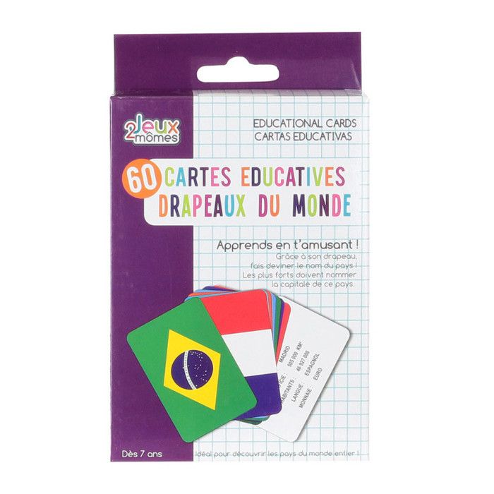 Jeux 2 Momes Cartes Educatives Pays et Drapeaux (2327)