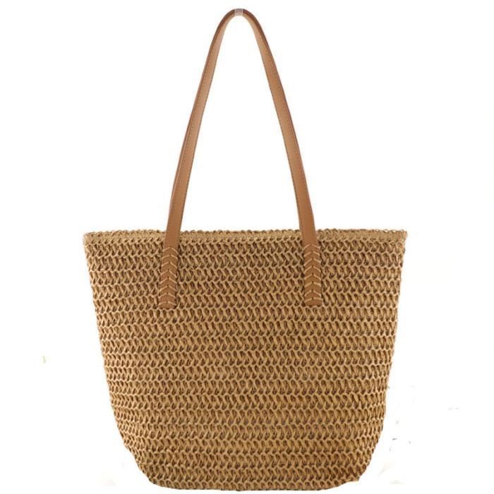 Sac à Main Femme En Paille Naturelle – Look Bohème Pour L'été !