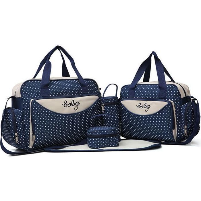 Sac à Main Langer Bébé Maman - LOKER - Set de 5pcs - Microfibre - Bleu -  Cdiscount Puériculture & Eveil bébé