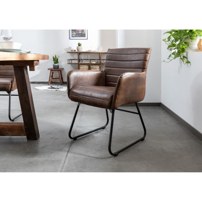 Fauteuil - Cuir (Marron foncé) - IRON LABEL 06 Fauteuil - Cuir (Marron foncé) - IRON LABEL 06