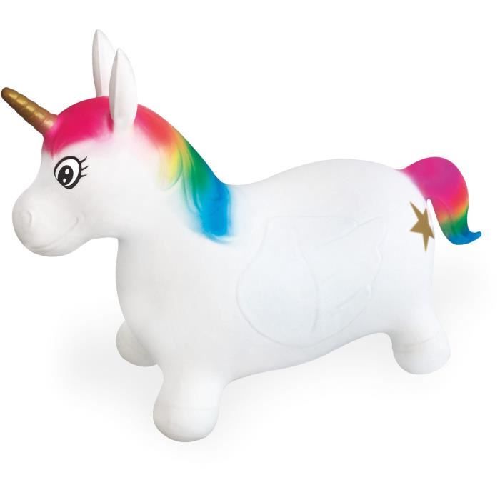 Ballon sauteur Licorne MONDO - PVC - Longueur 65cm - Pour enfants dès 18 mois