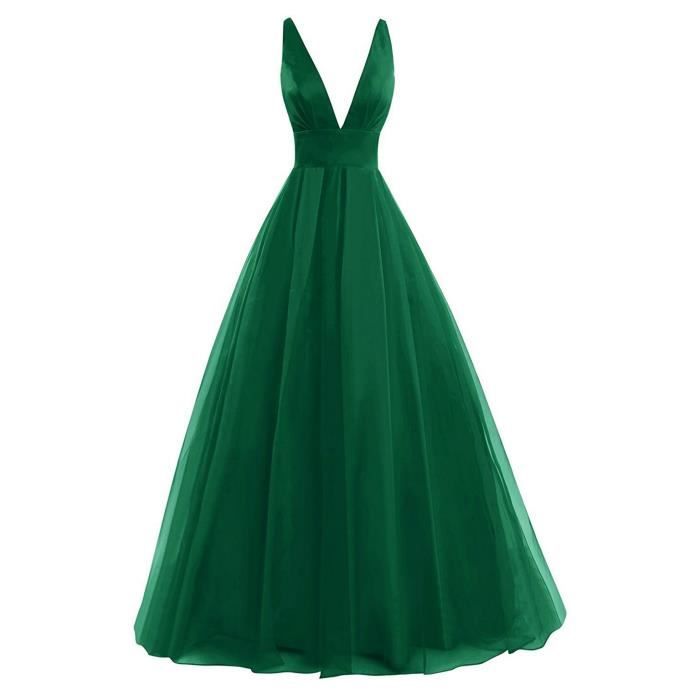 robe verte longue mariage