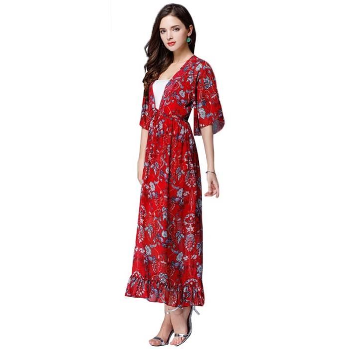 Robe Longue Femme Boheme Robe Plage Femme Mousseline