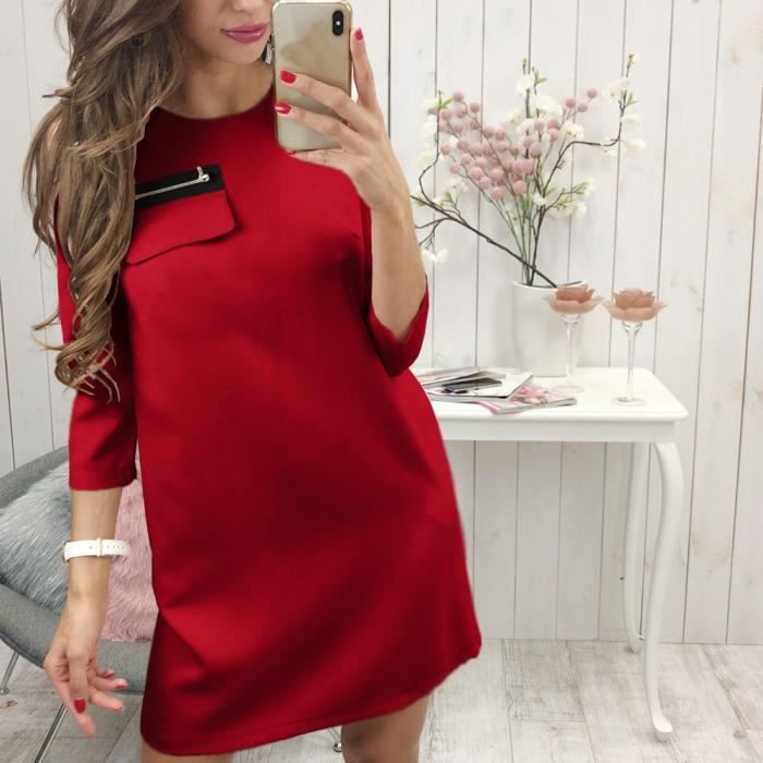 robe rouge pour femme ronde
