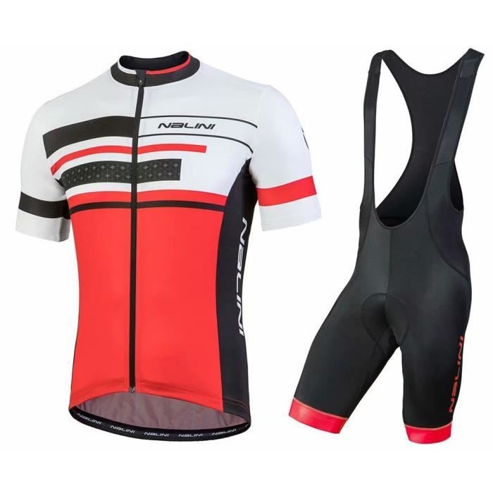 2018 Nalini Fatica Tenue Cycliste Homme Ensemble Maillot Cyclisme  Combinaison Vélo été Manche Courtes Rouge - Cdiscount Sport