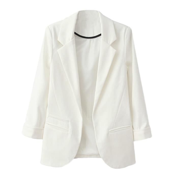 veste blazer femme blanche