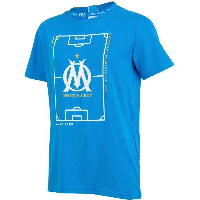 T-Shirt Enfant Olympique De Marseille OM - Collection Officielle 100% Coton Taille 14 Ans