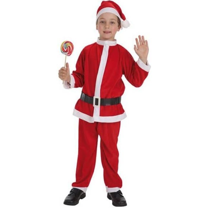 Déguisement Père Noël enfant pas cher - Rouge - Pantalon, veste, chapeau et ceinture inclus