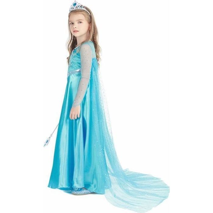 Déguisement Elsa pour enfants - FINDPITAYA - La Reine des Neiges - Bleu