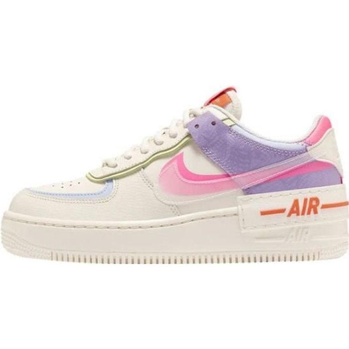 Basket Nike Air Force 1 Shadow Low Chaussure de Sport AF 1 Pas Cher pour  CU3012-164 Femme Rose/blanc - Cdiscount Chaussures