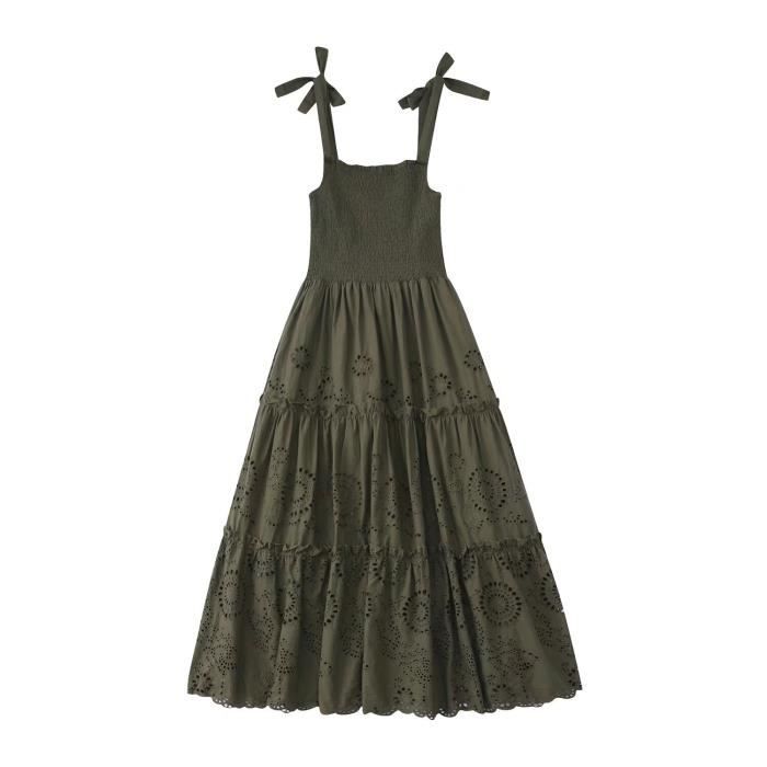 Robe Tulle à Manches Volants Pour Fille - Taille élastique Avec Nœud - Parfaite Pour Fêtes Et Quotidien