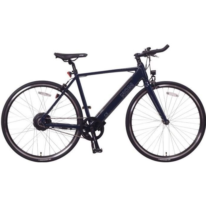 Vélo électrique Urbain NCM C5 - Bleu Marine - Taille L - Batterie 36V 12Ah 432Wh - Single-speed