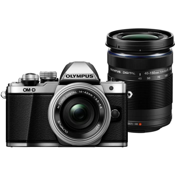 OLYMPUS OMD EM10 MARK II Appareil Photo Numérique 17.2 Mpix Argent Objectifs 1442 mm et