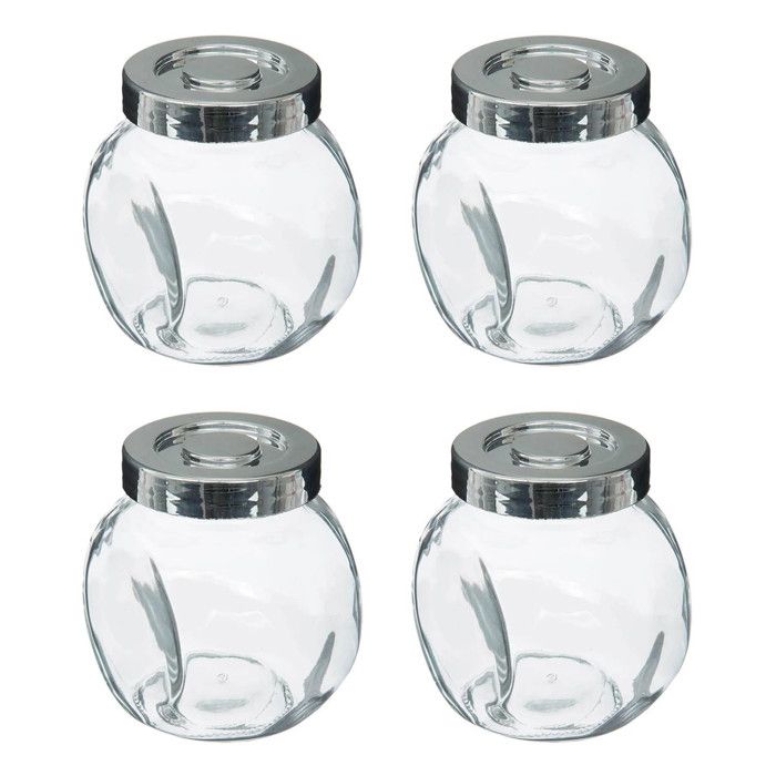 4 Bocaux à épices Loupa 200ml Transparent - Paris Prix - Neufs Verre