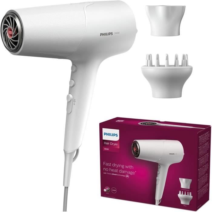 Sèche cheveux PHILIPS Série 5000 Technologie ThermoShield