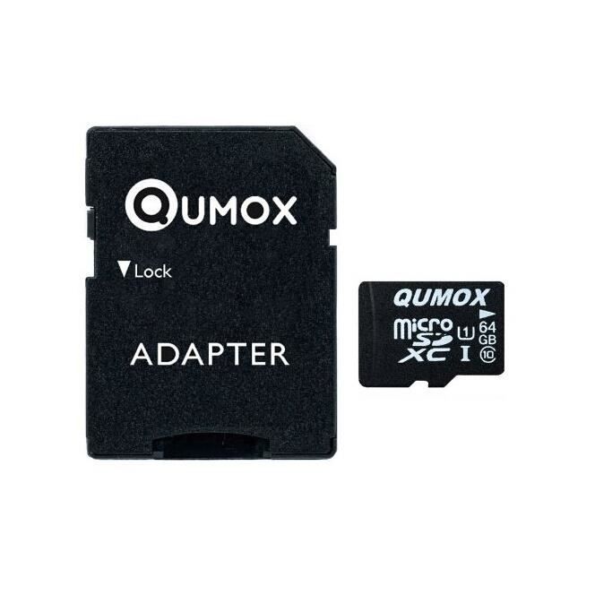 micro SD - QUMOX - 64 Go - Classe 10 - Vitesse de lecture 20 Mo/S - Vitesse décriture 40 Mo/S