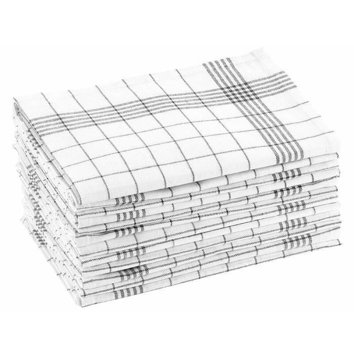 Torchon Essuie-mains Dubout 3 Chats Ficelle - Marque Torchon Et Bouchon Paris - Tissu Absorbant Cuisine