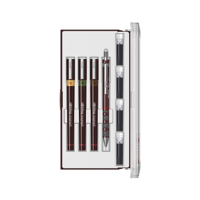 ROtring Tikky Portamine Set 3 Pezzi: Matita 0.3, 0.5, 0.7 Mm Con Mine E Gomma, Impugnatura Ergonomica, Per Disegno Tecnico - 2