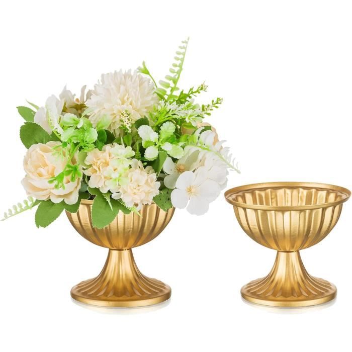 MAGICLULU Urne en métal - Vase piédestal - Urne - Pot de