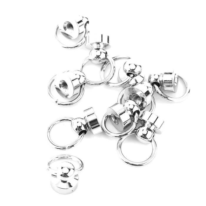 Wisebom Rivets Avec En Métal D Anneau Rivets En Cuir Rivets Laiton Tête Ronde Rivet Doré Avec Anneau Pour Ceintures, Sac, Sac à Main 15 Pièces
