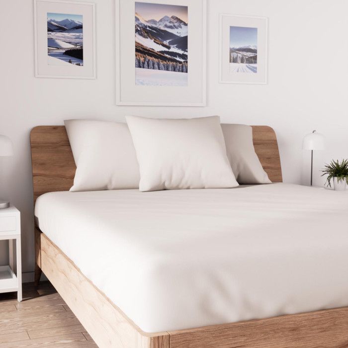 Drap housse en coton 140x190 cm JERSEY lin par Soleil docre Drap housse en coton 140x190 cm JERSEY lin par Soleil docre