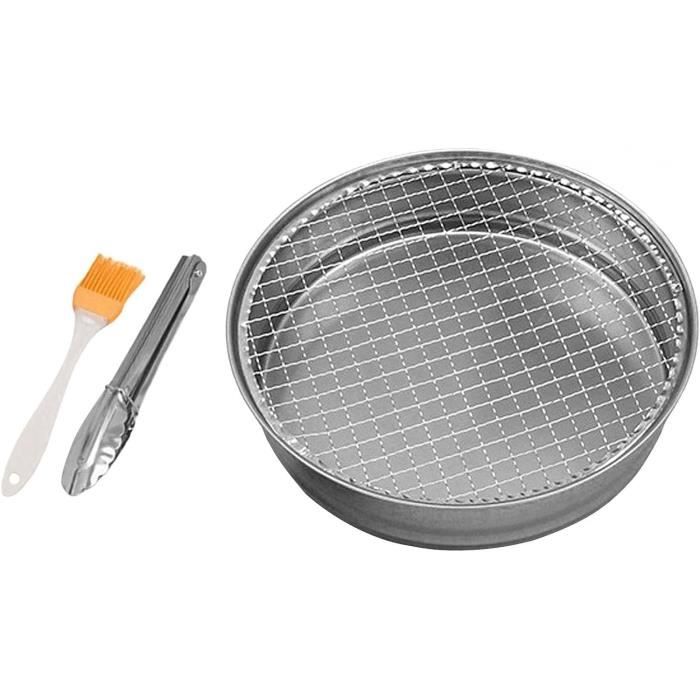 Barbecue à charbon jetable pour extérieur avec brosse et clip Portable