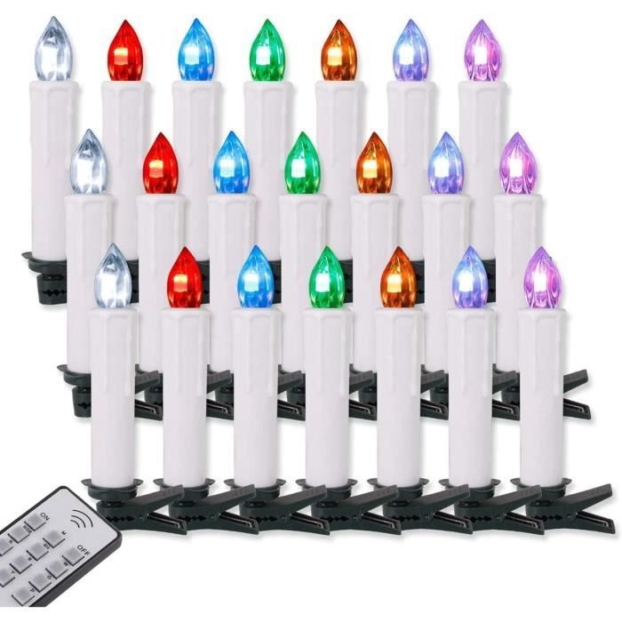 Guirlande De Bougies De Noël LED Sans Fil – 25 Lumières Crème Pour Intérieur/extérieur