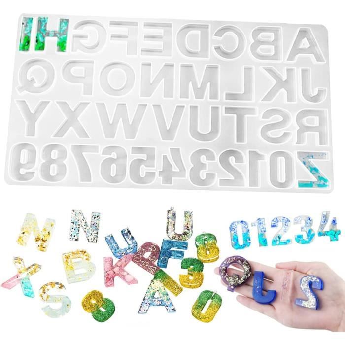 FineInno Moule En Silicone En Forme De Lettres De L'alphabet, Moule En