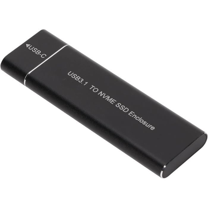 Boîtier SSD IDsonix NVMe Vers USB 3.2, Aluminium Gris, Sans Outil, Type C
